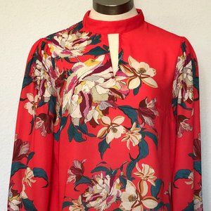 LONG SLEEVE KEYHOLE BLOUSE